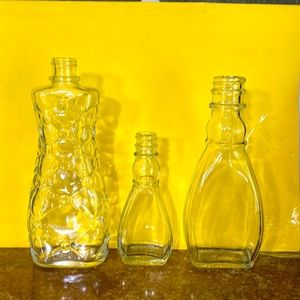 Vintage bottle Art Deco designs set